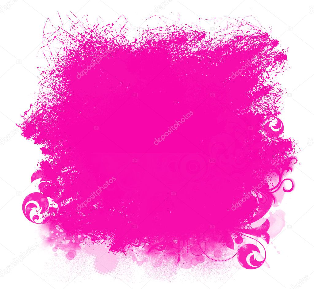 Pink Grunge Paint Smear Background