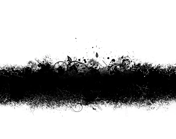 Banner Grunge negro — Foto de Stock