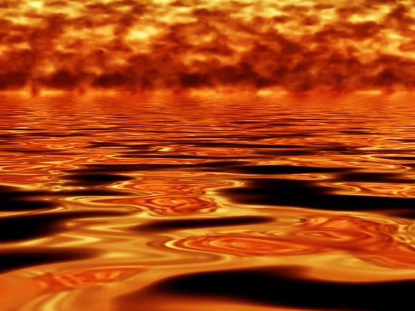 Flujo de magma caliente Imagen de stock