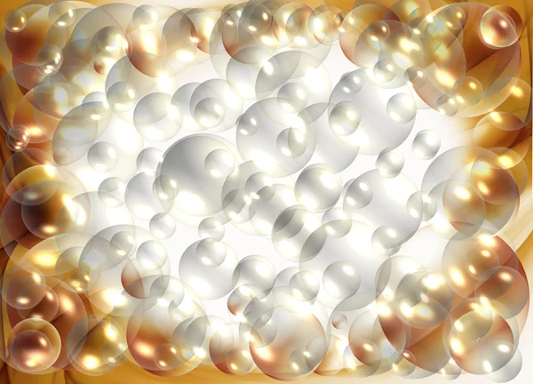 Golden sparkling bubbles — Stock Photo, Image