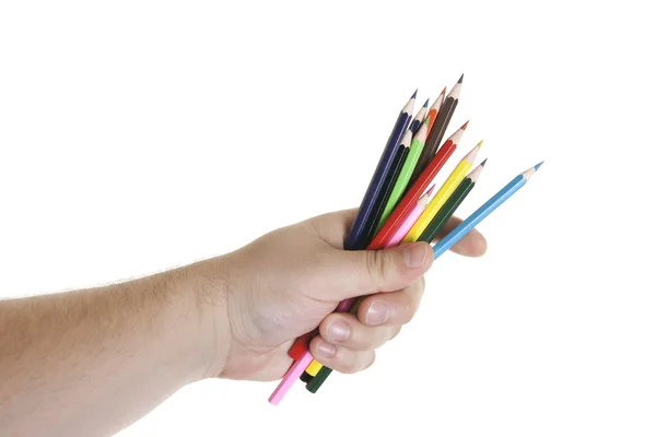 stock image Crayons in hand