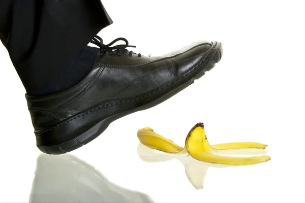 剥香蕉 免版税图库照片