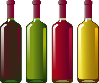 Collection of red and white wine clipart