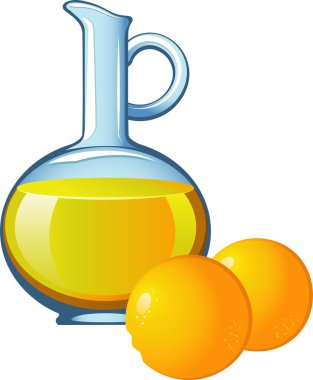 Orange juice in a glass jar clipart