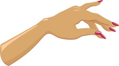 Female hand with manicured clipart