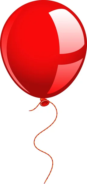 Balão Vermelho — Vetor de Stock