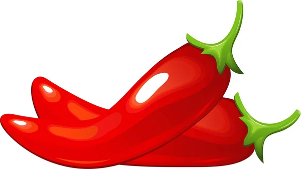 Rode hete chili peper — Stockvector