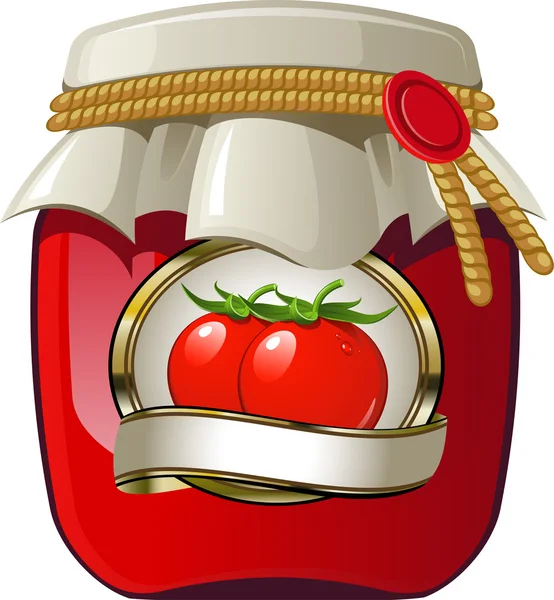 番茄 jar — 图库矢量图片