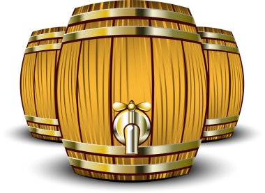 Wooden Barrels clipart