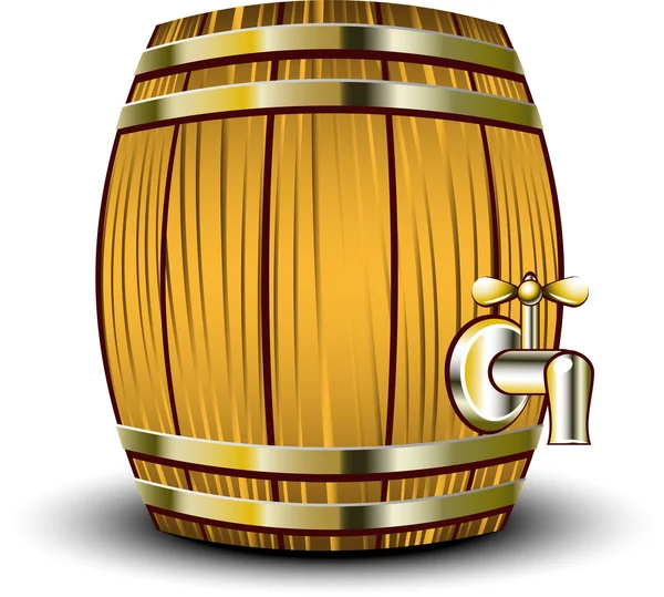 Wooden barrel — Stock Vector