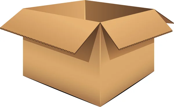 Lege kartonnen doos — Stockvector