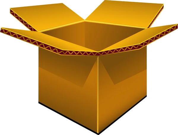 Empty cardboard box — Stock Vector
