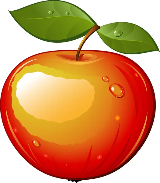 Saftiga och mogna äpple — Stock vektor