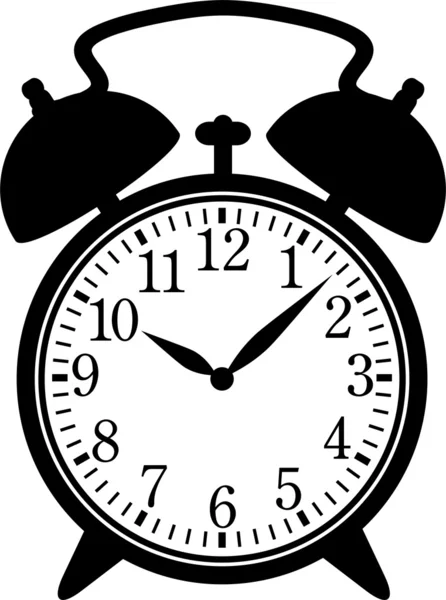 Reloj despertador clásico — Vector de stock