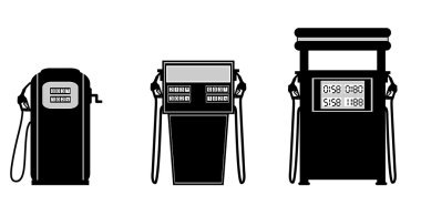 Gas pump illustration clipart
