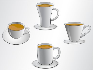 kahve bardakları çizimler vektör