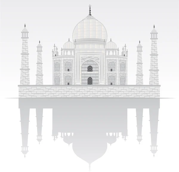 Taj mahal illustration — Stock Vector