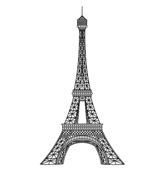 Illustration zum Eiffelturm — Stockvektor