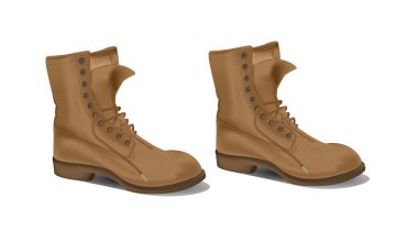 Boots detail vector illustration clipart