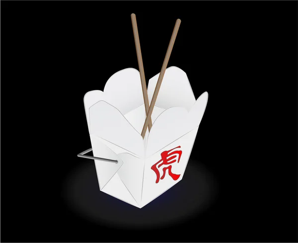 Китайская коробка быстрого питания — стоковый вектор