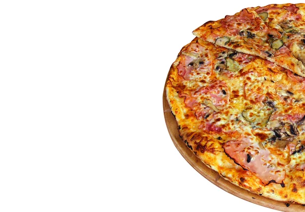 Pizza izolada — Fotografia de Stock