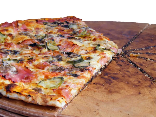 Pizza de perto — Fotografia de Stock