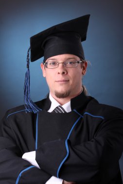 Young graduation man clipart