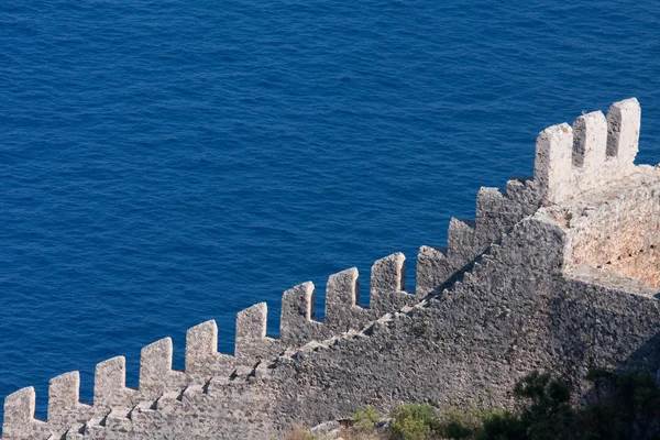 stock image Fortress wall in Alanya Turkey