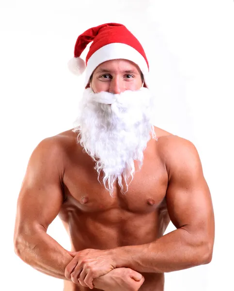 Babbo Natale muscolare Foto Stock