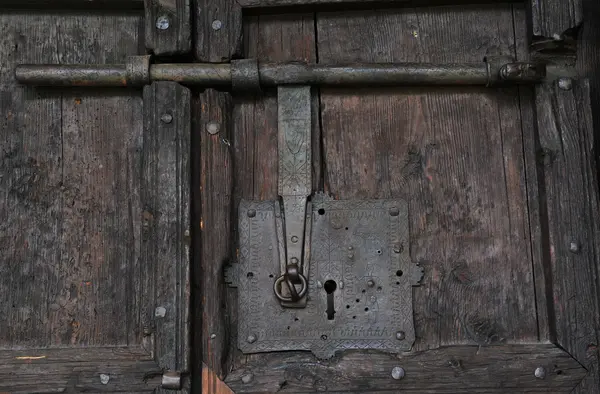 Eski kapı kilidi — Stok fotoğraf