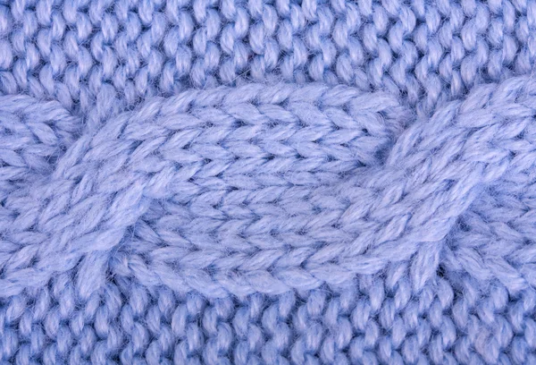 Close-up of a blue woolen pattern — Stock Photo, Image