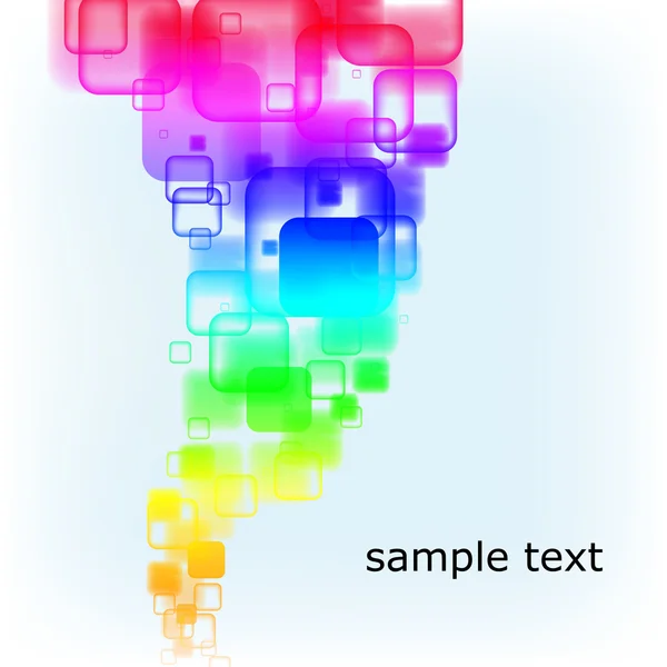 Abstrait multicolore carrés arrondis fond — Image vectorielle