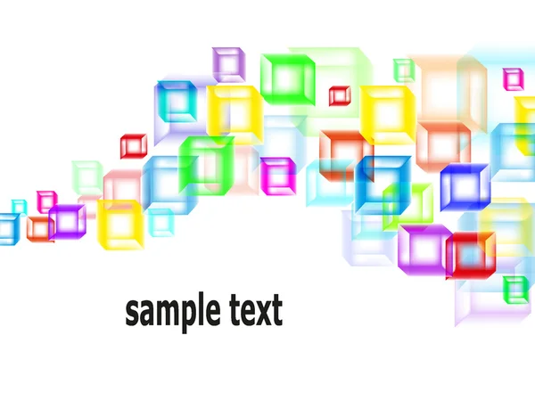 Résumé cubes multicolores fond — Image vectorielle