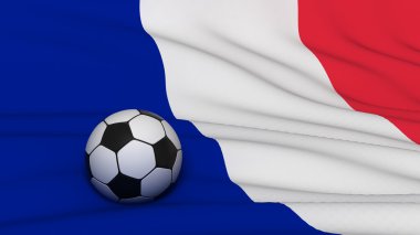 Ballon posé sur drapeau