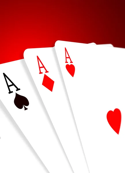 Aces on color background — Stock Photo, Image