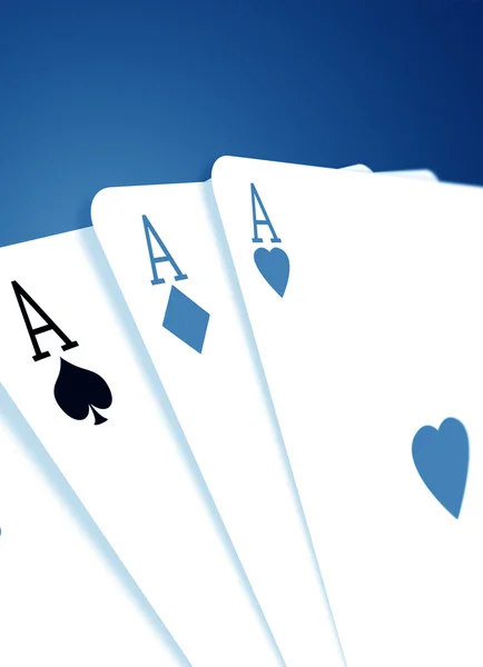 Aces on color background — Stock Photo, Image
