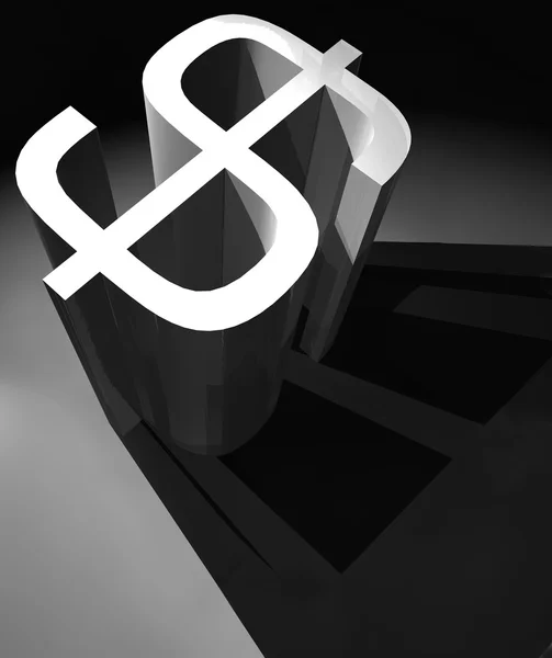 3D znak dolara — Zdjęcie stockowe