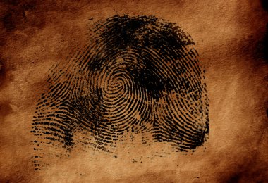 Close of thumb print clipart