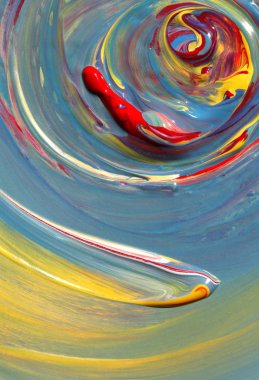 soyut el sanat boyalı