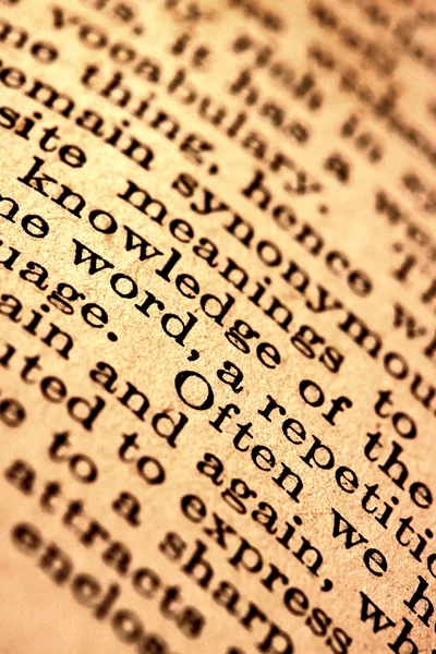 Słownik tekst — Zdjęcie stockowe