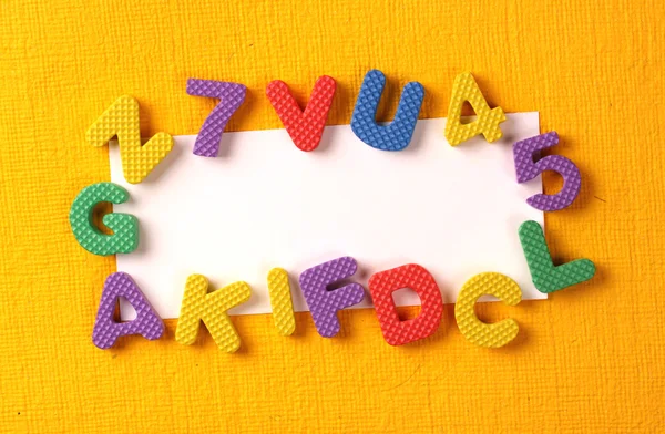 Alphabet et blocs de nombre — Photo
