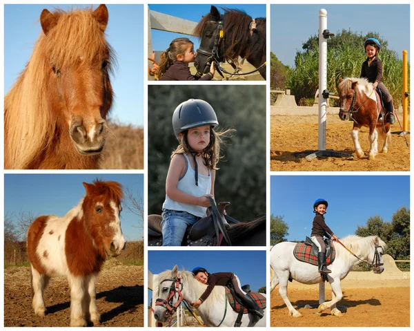 Dítě a pony — Stock fotografie