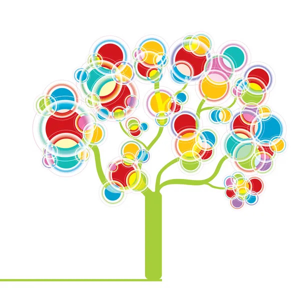 Árvore gráfica colorida — Vetor de Stock