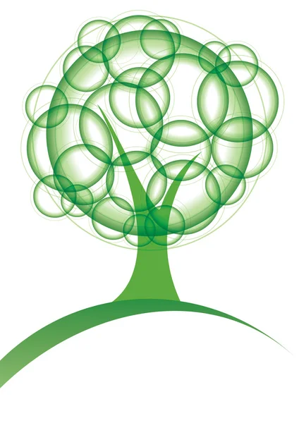 Зеленими колами дерево — стоковий вектор