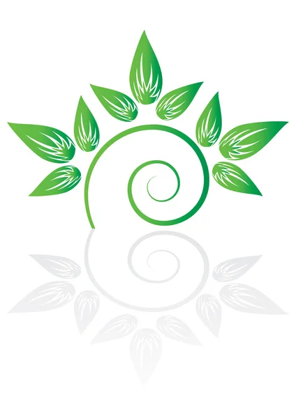 Icona verde della pianta — Vettoriale Stock