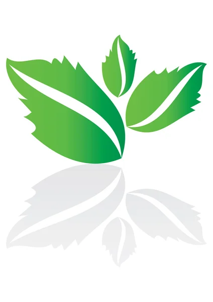 Зеленый значок растения — стоковый вектор