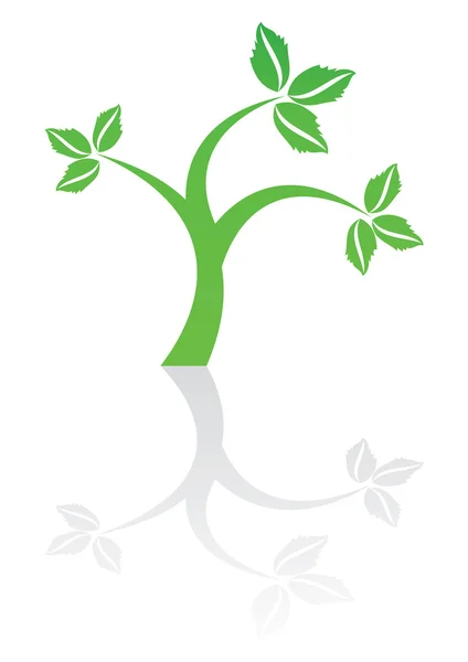 Zelená ikona rostliny — Stockový vektor