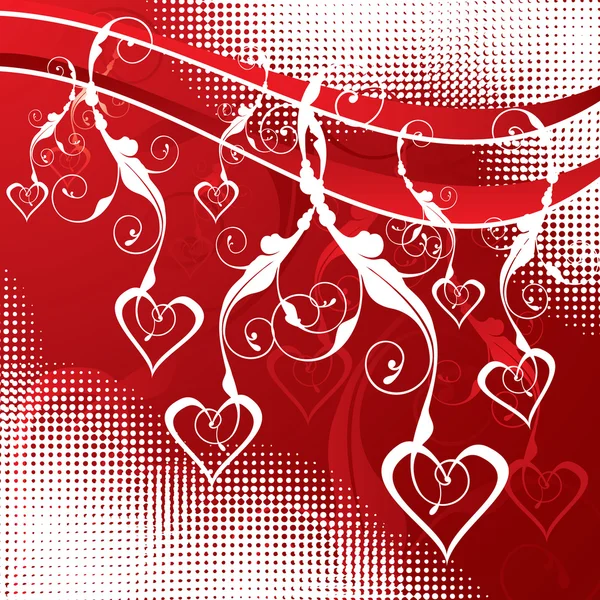 Corazón remolinos ornamento — Archivo Imágenes Vectoriales