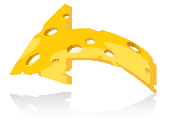 Flèche de fromage — Image vectorielle