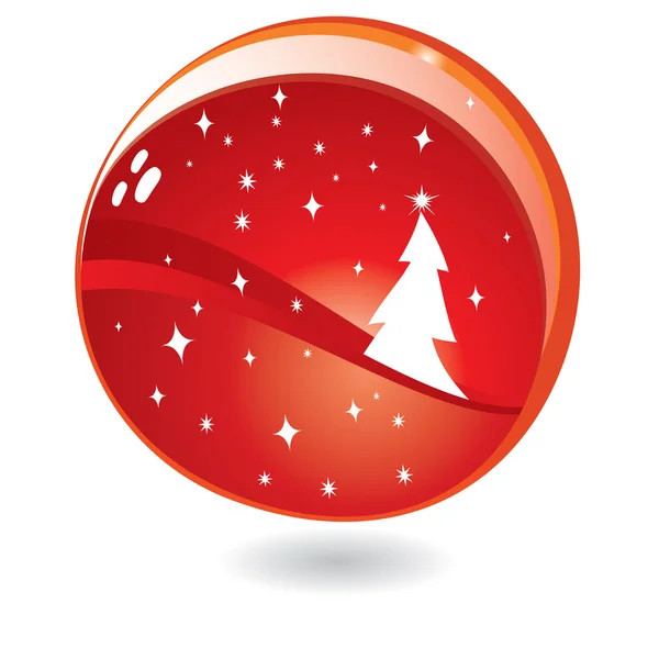 Arbre de Noël dans la sphère — Image vectorielle